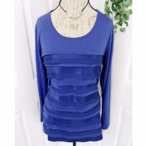 Avenue Blue Tier Trimmed Top Size 14